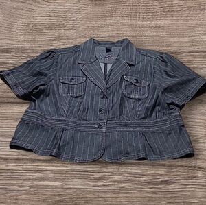 WOMEN'S PLUS SIZE VENEZIA SUPREME DENIM BLAZER JACKET